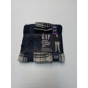 GAP Men's Flannel Sleep Set Plaid Pajamas Pants Top XXL